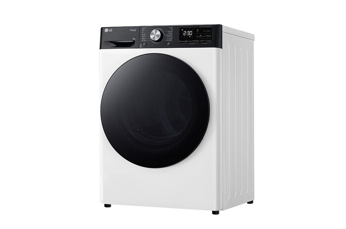 LG 9kg DUAL Inverter Warmtepomp Droger Wit | Eco Hybrid™ | Allergy Care™ | Auto Cleaning Condenser, RH90V9LVEN