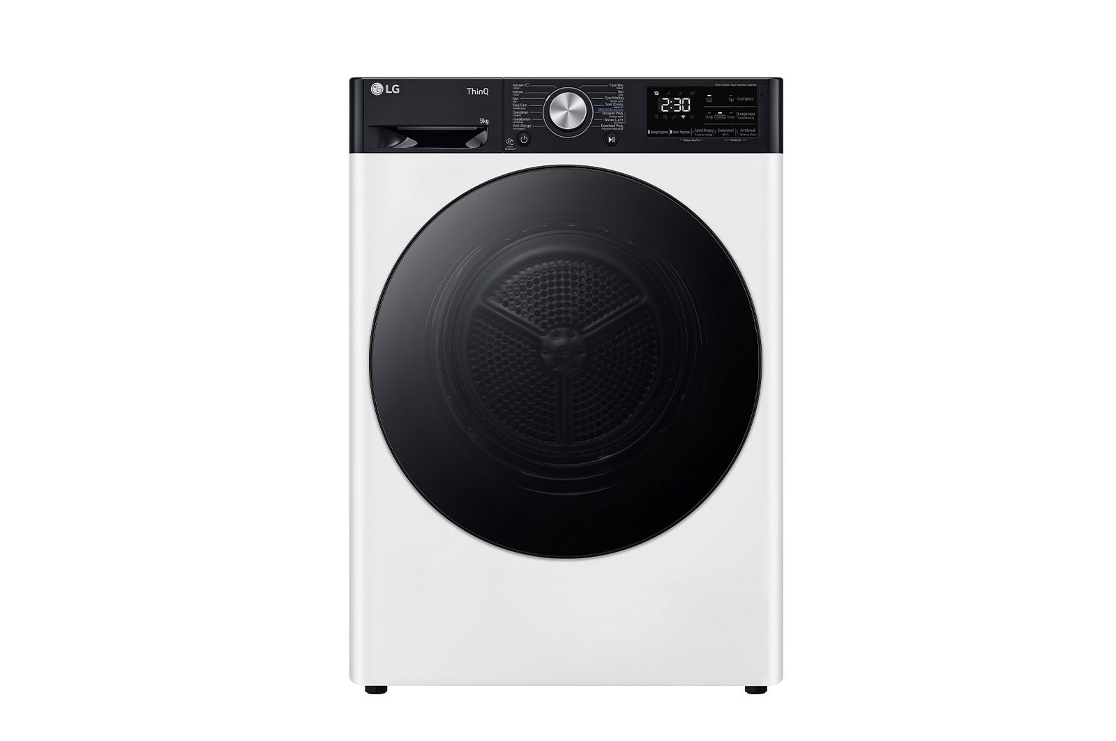 Voorkant van 9kg DUAL Inverter Warmtepomp Droger Wit | Eco Hybrid™ | Allergy Care™ | Auto Cleaning Condenser