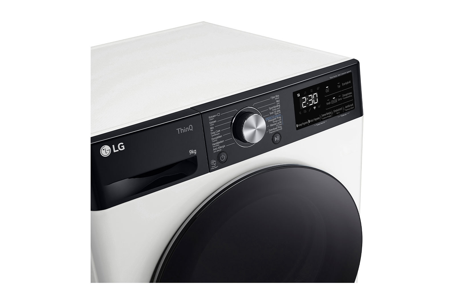 LG 9kg DUAL Inverter Warmtepomp Droger Wit | Eco Hybrid™ | Allergy Care™ | Auto Cleaning Condenser, RH90V9LVEN