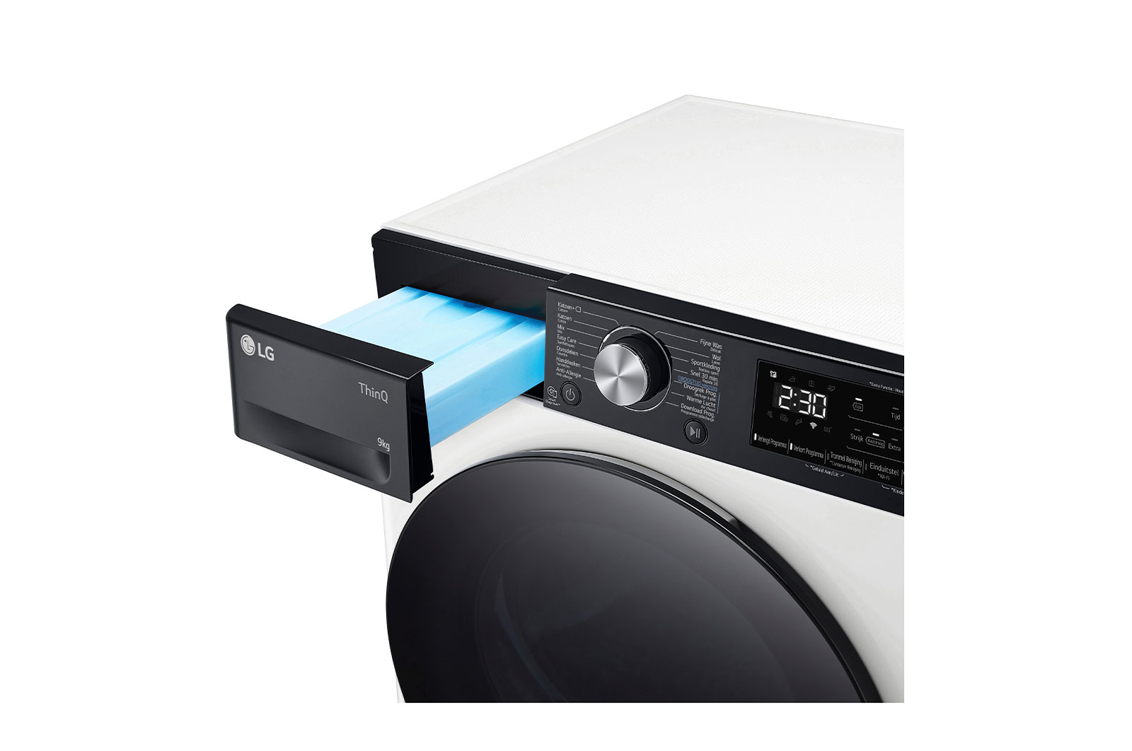 LG 9kg DUAL Inverter Warmtepomp Droger Wit | Eco Hybrid™ | Allergy Care™ | Auto Cleaning Condenser, RH90V9LVEN