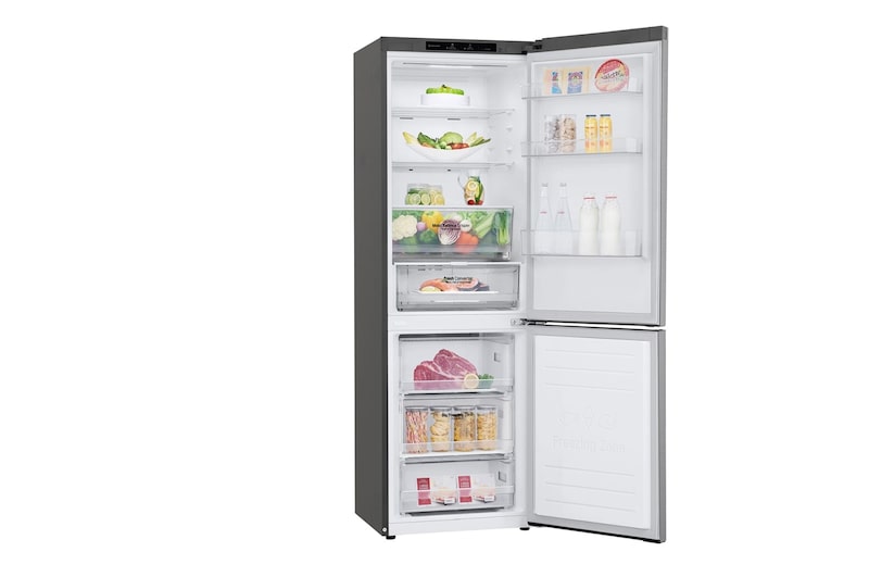 LG 341L Koelkast en vriezer Zilver | DoorCooling+™ | FRESHConverter™ | Smart Diagnosis™, GBB61PZGCN1