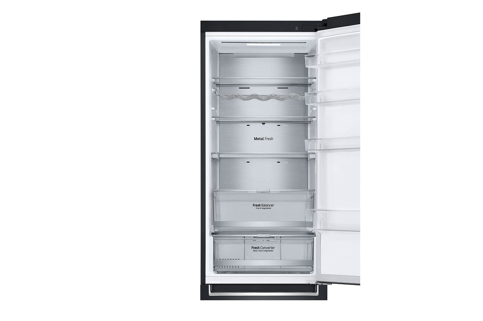 LG 384L Koelkast en vriezer Antraciet | DoorCooling+™ | FRESHConverter™ | Smart Inverter Compressor™, GBB72MCUGN