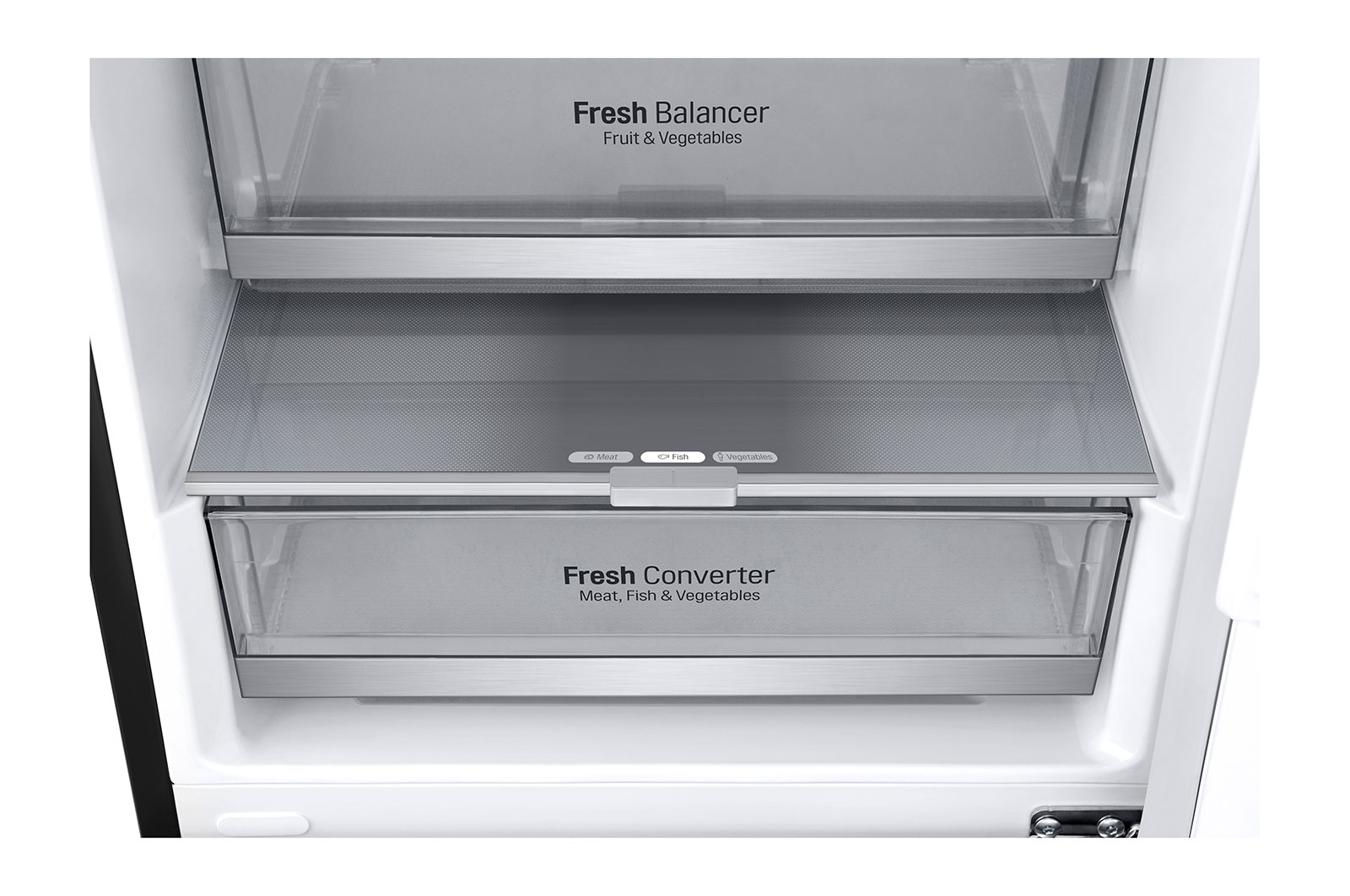 LG 384L Koelkast en vriezer Antraciet | DoorCooling+™ | FRESHConverter™ | Smart Inverter Compressor™, GBB72MCUGN