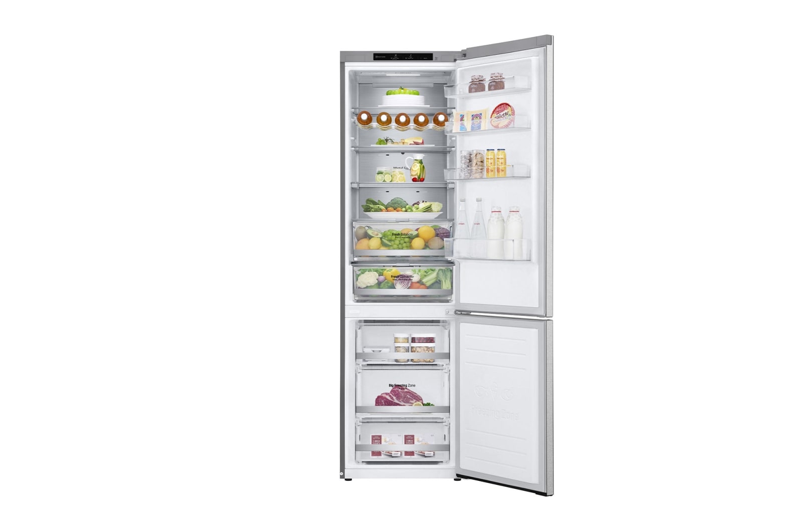 LG 381L Koelkast en vriezer GBB92MBB3P Silver | DoorCooling+™ | FRESHConverter™ | FRESHBalancer™ | LG NL, GBB92MBB3P