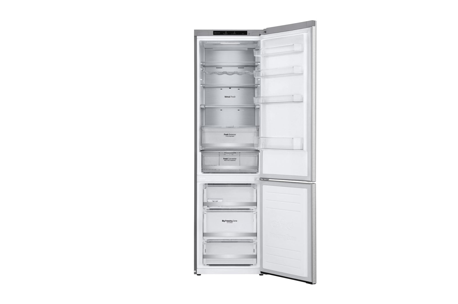 LG 381L Koelkast en vriezer GBB92MBB3P Silver | DoorCooling+™ | FRESHConverter™ | FRESHBalancer™ | LG NL, GBB92MBB3P