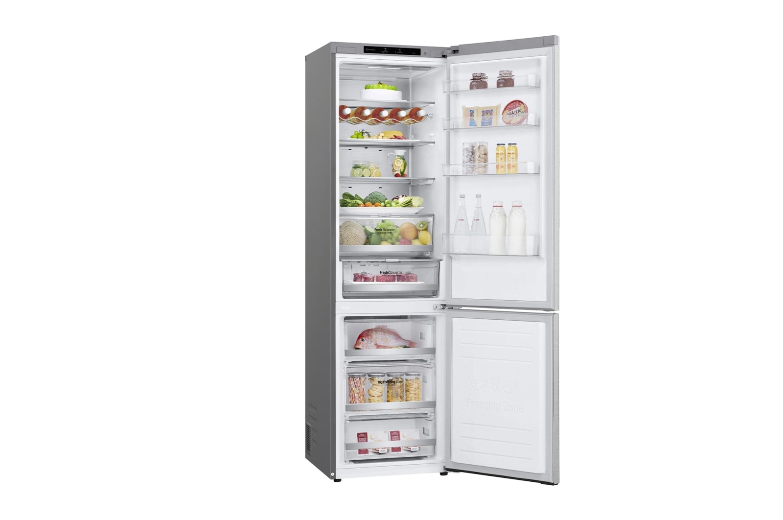 LG 381L Koelkast en vriezer GBB92MBB3P Silver | DoorCooling+™ | FRESHConverter™ | FRESHBalancer™ | LG NL, GBB92MBB3P