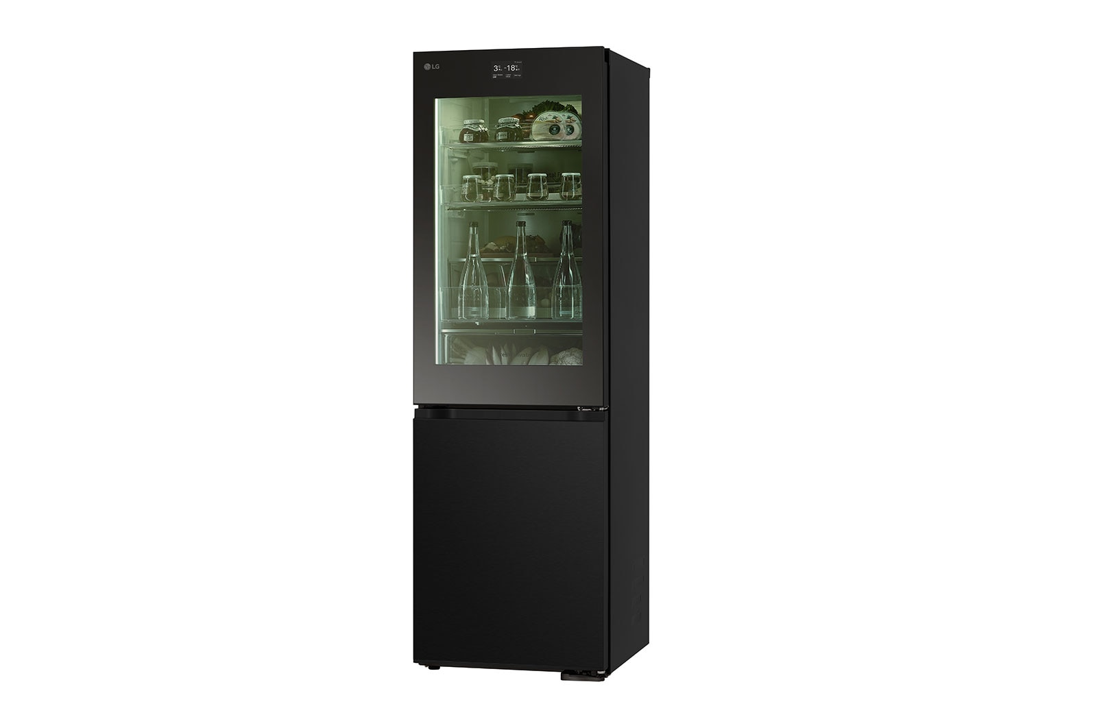 LG 352L Koelkast en vriezer Zwart | MoodUP™ | InstaView™ | ThinQ™, GBG7190CEV