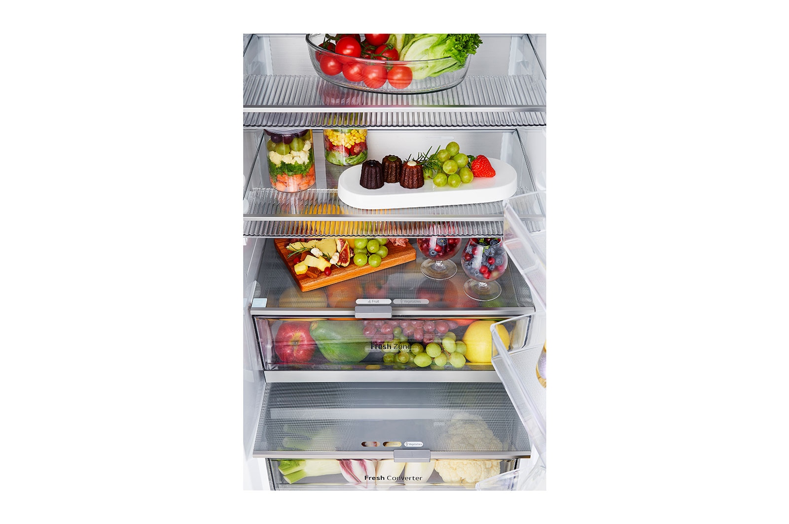 LG 352L Koelkast en vriezer Zwart | MoodUP™ | InstaView™ | ThinQ™, GBG7190CEV