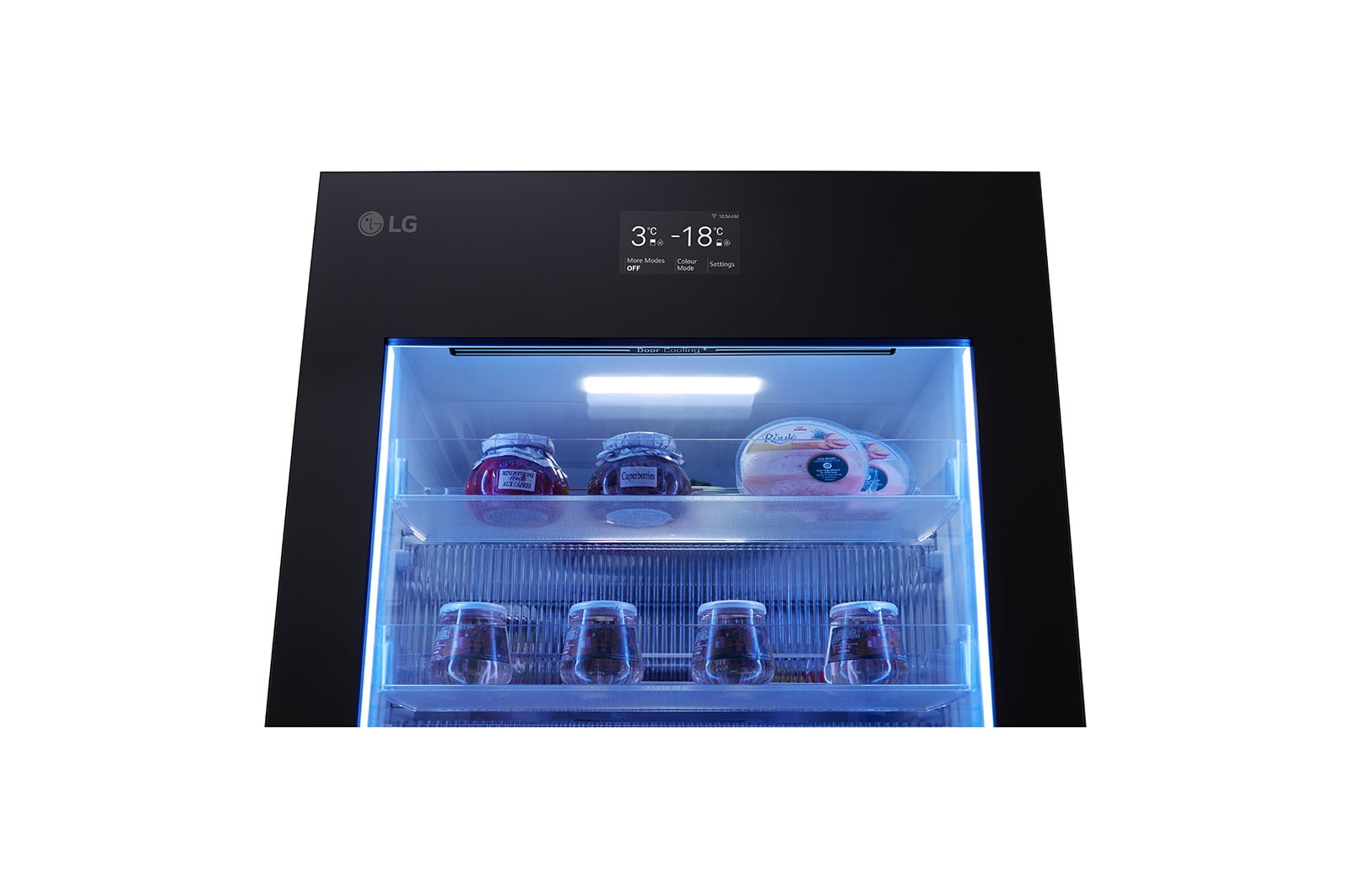 LG 352L Koelkast en vriezer Zwart | MoodUP™ | InstaView™ | ThinQ™, GBG7190CEV