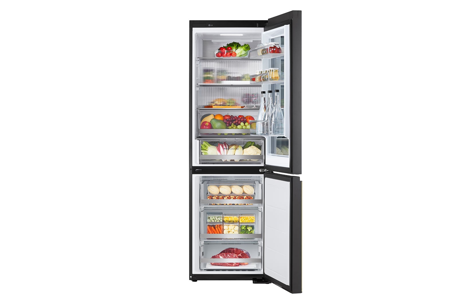 LG 352L Koelkast en vriezer Wit | MoodUP™ | InstaView™ | ThinQ™, GBG719MDNN
