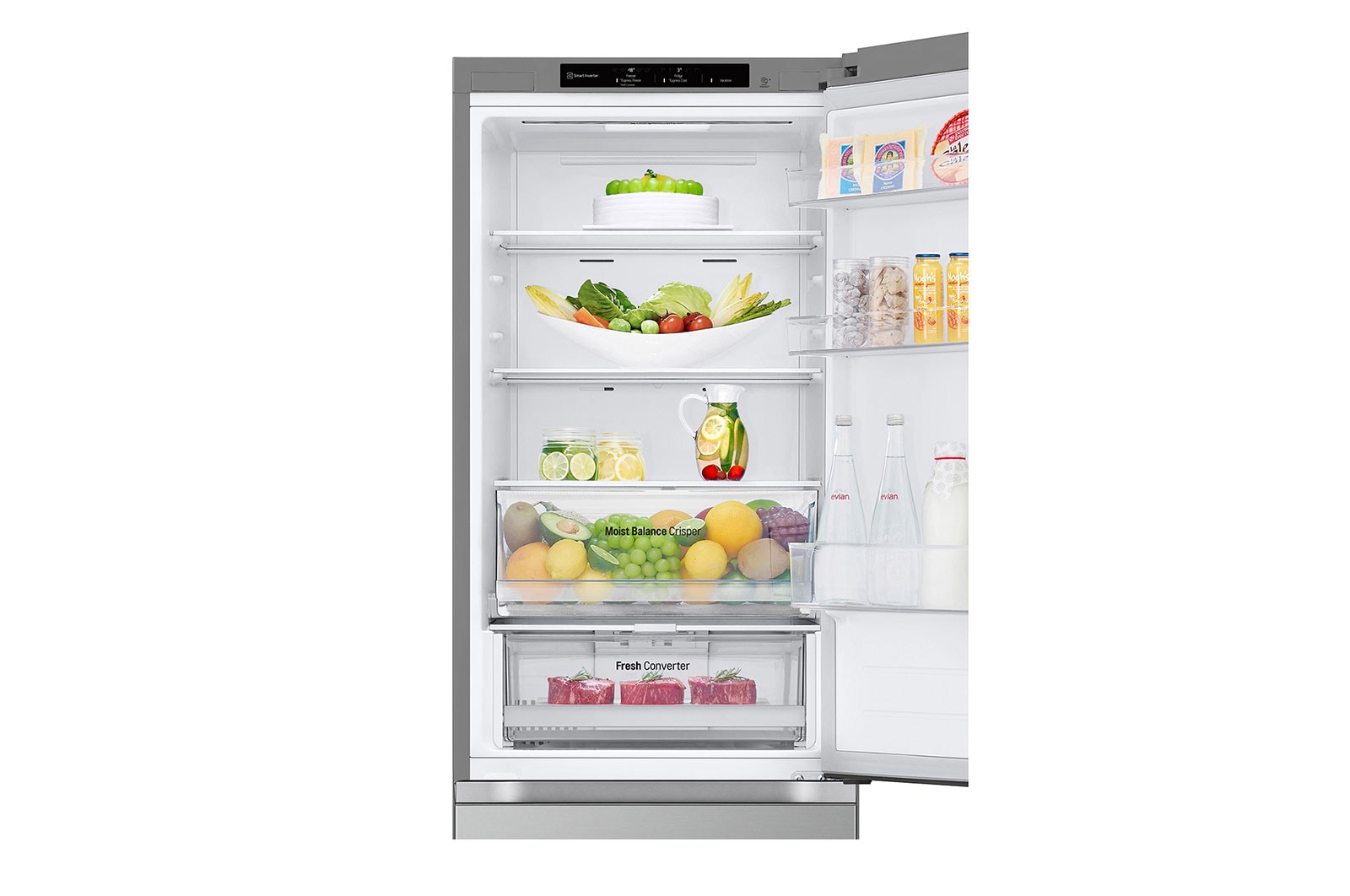 LG 344L Koelkast en vriezer Zilver | DoorCooling+™ | FRESHConverter™, GBV3100CPY
