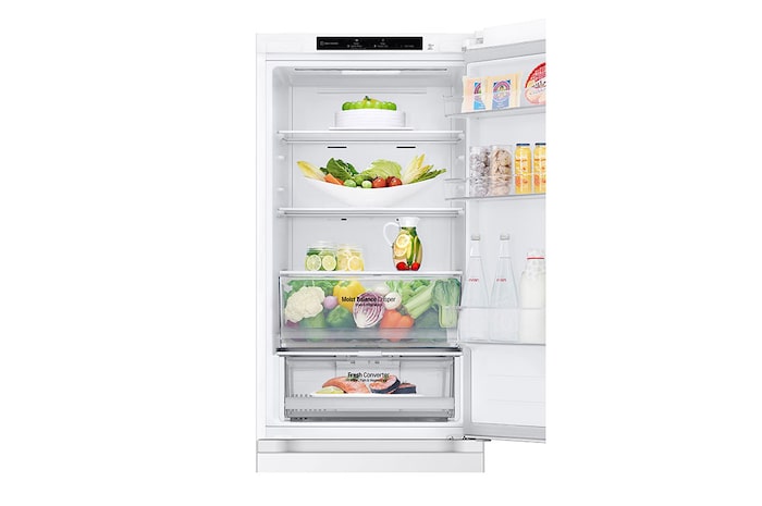 LG 344L Koelkast en vriezer Wit | DoorCooling+™ | FRESHConverter™ | Moist Balance Crisper™, GBV3100CSW