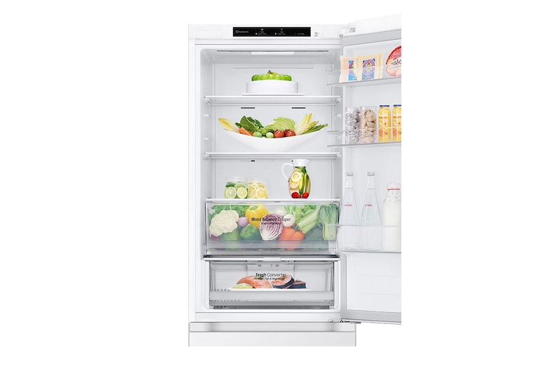 LG 344L Koelkast en vriezer Wit | DoorCooling+™ | FRESHConverter™ | Moist Balance Crisper™, GBV3100CSW