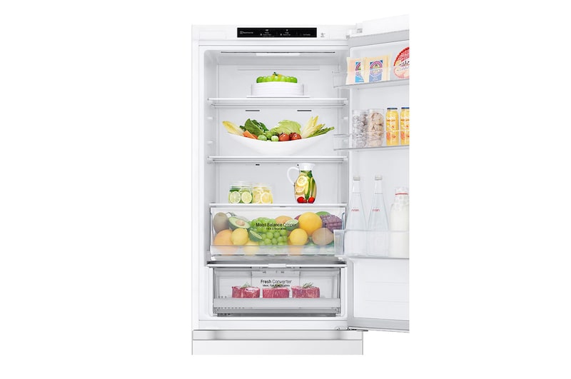 LG 344L Koelkast en vriezer Wit | DoorCooling+™ | FRESHConverter™ | Moist Balance Crisper™, GBV3100CSW