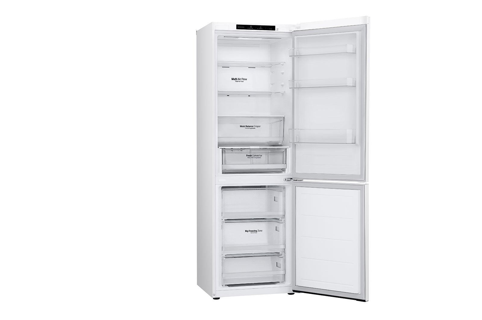 LG 344L Koelkast en vriezer Wit | DoorCooling+™ | FRESHConverter™ | Moist Balance Crisper™, GBV3100CSW