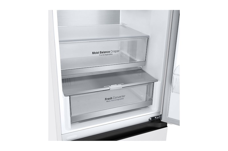 LG 344L Koelkast en vriezer Wit | DoorCooling+™ | FRESHConverter™ | Smart Inverter Compressor™, GBV5140DSW