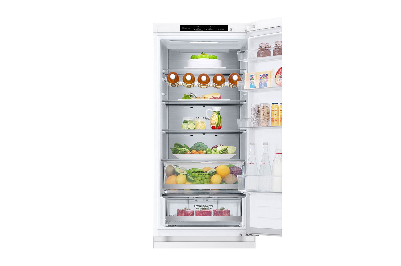LG 387L Koelkast en vriezer Wit | DoorCooling+™ | FRESHConverter™ | Smart Inverter Compressor™, GBV5240CSW
