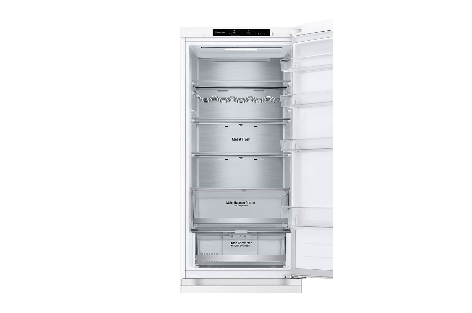 LG 387L Koelkast en vriezer Wit | DoorCooling+™ | FRESHConverter™ | Smart Inverter Compressor™, GBV5240CSW