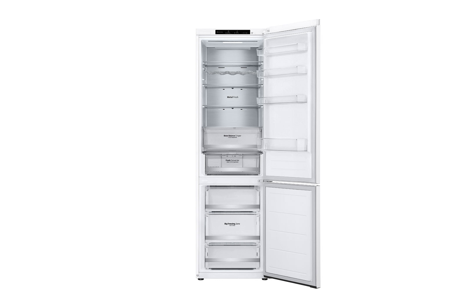 LG 387L Koelkast en vriezer Wit | DoorCooling+™ | FRESHConverter™ | Smart Inverter Compressor™, GBV5240CSW