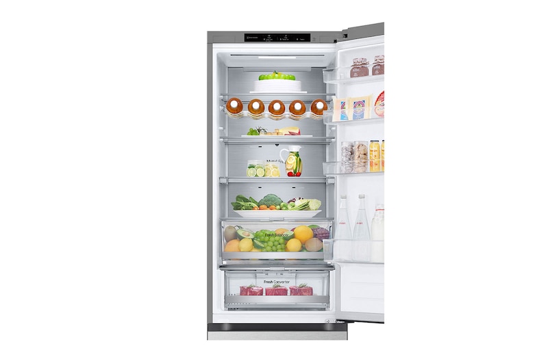 LG 387L Koelkast en vriezer Zilver | DoorCooling+™ | FRESHConverter™ | Smart Diagnosis™, GBV7280AMB