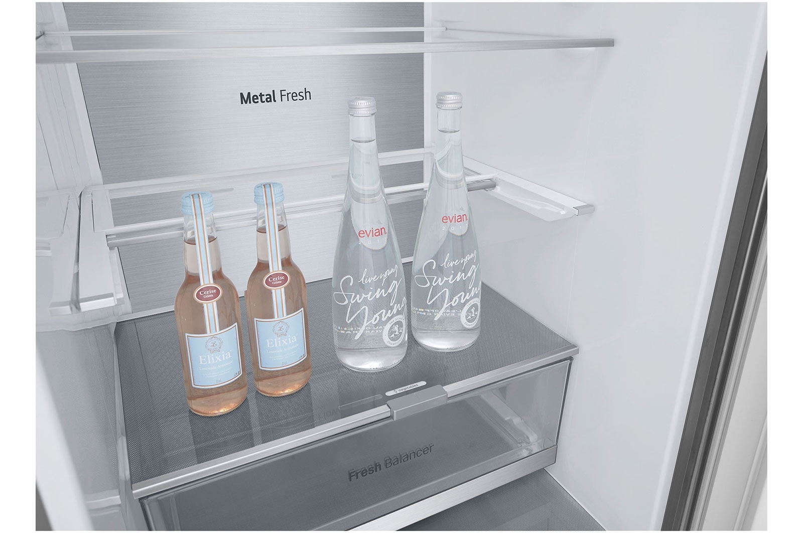 LG 387L Koelkast en vriezer Zilver | DoorCooling+™ | FRESHConverter™ | Smart Diagnosis™, GBV7280AMB