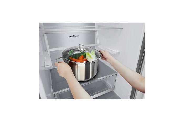 LG 387L Koelkast en vriezer Zilver | DoorCooling+™ | FRESHConverter™ | Smart Inverter Compressor™, GBV7280BPY