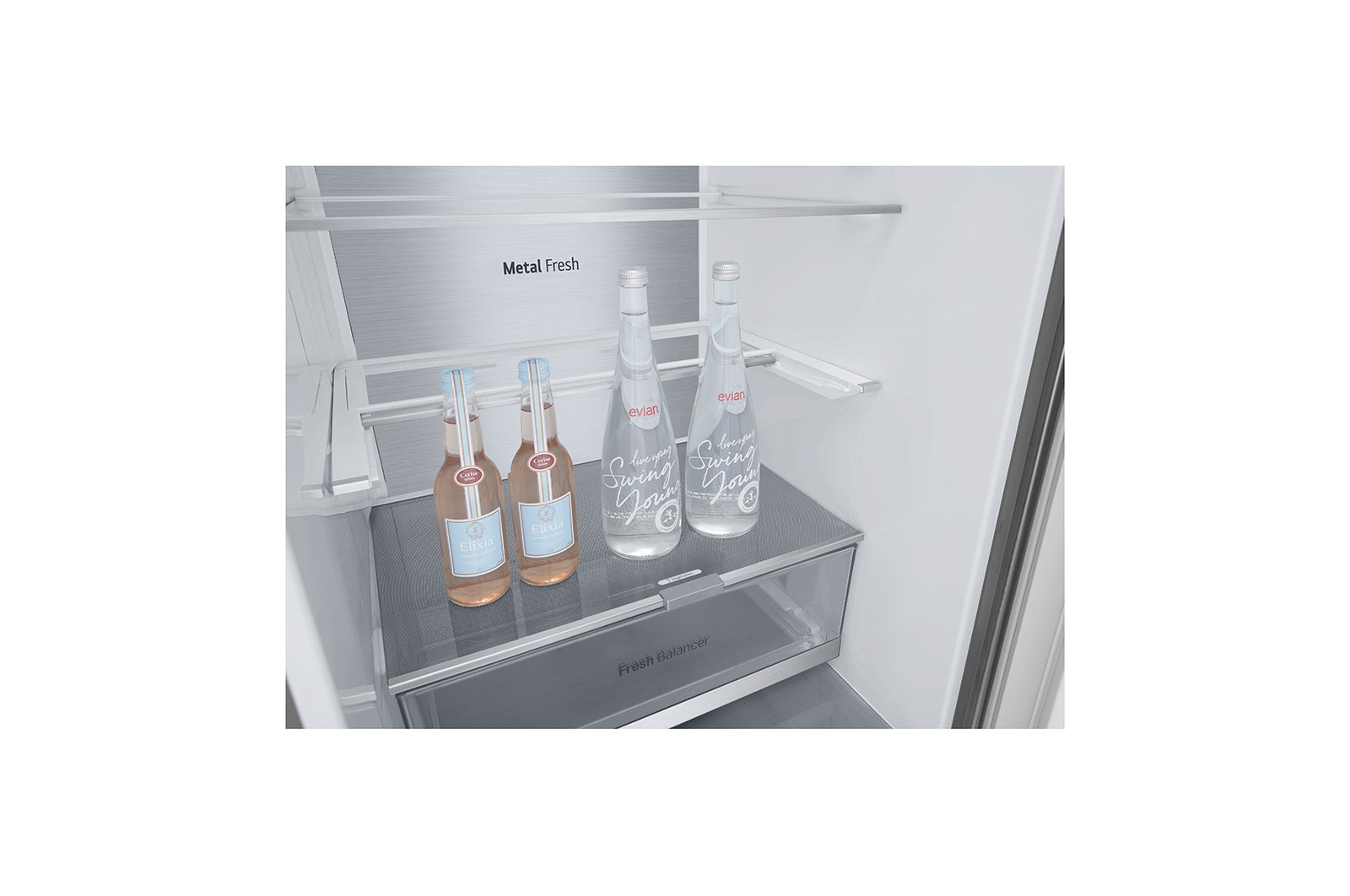 LG 387L Koelkast en vriezer Zilver | DoorCooling+™ | FRESHConverter™ | Smart Inverter Compressor™, GBV7280BPY