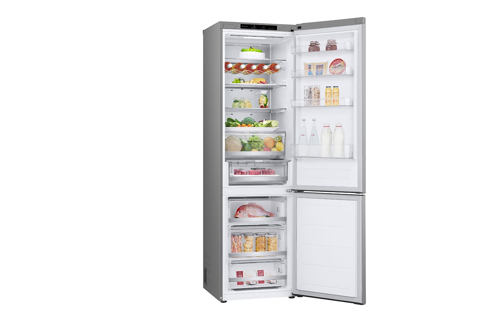 LG 387L Koelkast en vriezer Zilver | DoorCooling+™ | FRESHConverter™ | Smart Inverter Compressor™, GBV7280BPY