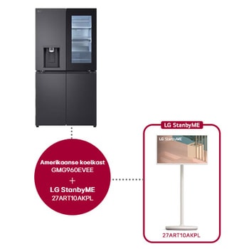 Voorkant van 638L Amerikaanse koelkast Zwart | InstaView™ | DoorCooling+™ | Craft Ice™
