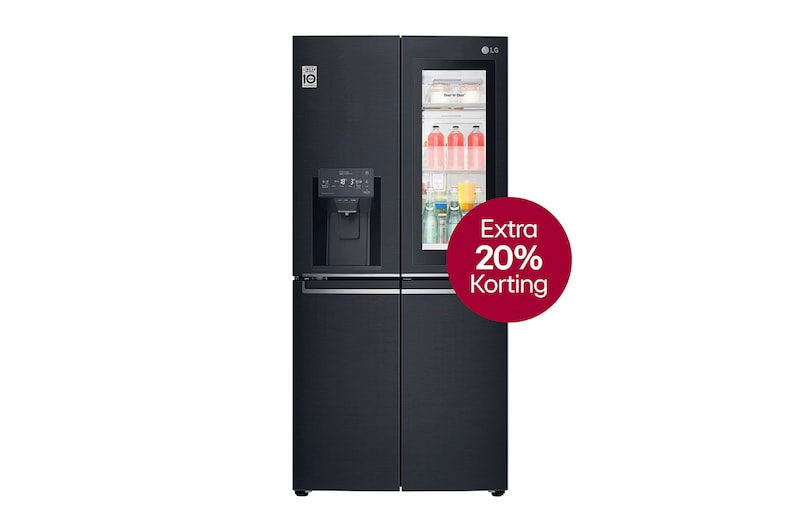 LG Smal design| 508L inhoud | InstaView™ Door-in-Door™ | DoorCooling+™ | Total No Frost | Inverter Linear Compressor, GMX844MCKV