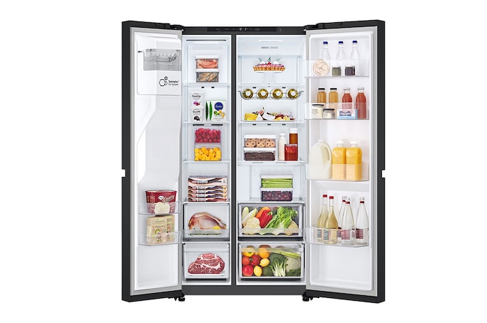 LG 638L Amerikaanse koelkast Zwart | DoorCooling+™ | FRESHConverter™ | Smart Inverter Compressor™, GSLC40EPPE