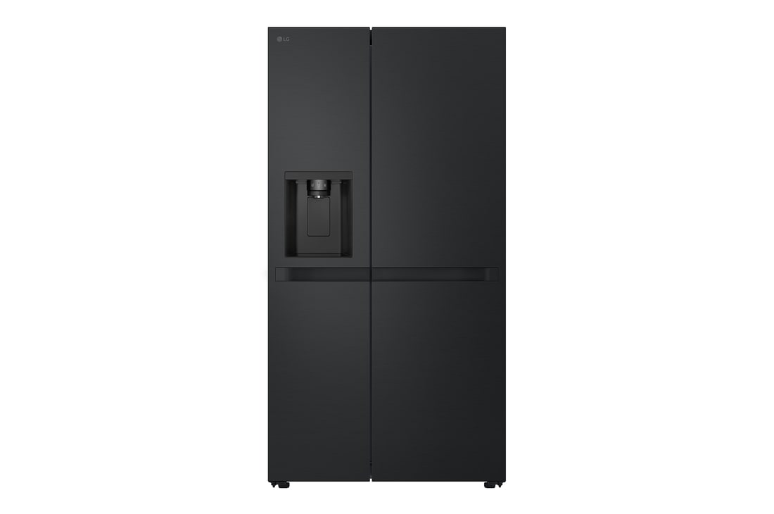 Voorkant van 641L Amerikaanse koelkast Zwart | ThinQ™ | Uvnano™ | FRESH Converter™