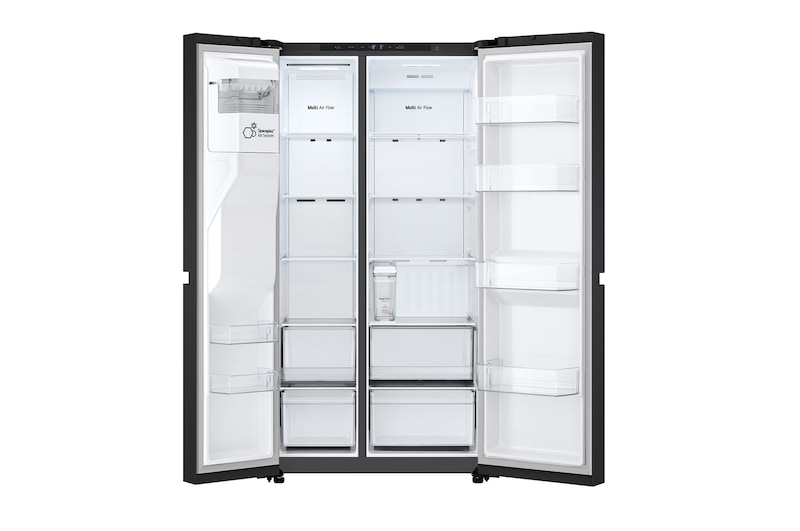 LG 641L Amerikaanse koelkast Zwart | ThinQ™ | Uvnano™ | FRESH Converter™, GSLC41EPPE