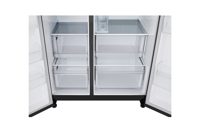 LG 641L Amerikaanse koelkast Zwart | ThinQ™ | Uvnano™ | FRESH Converter™, GSLC41EPPE