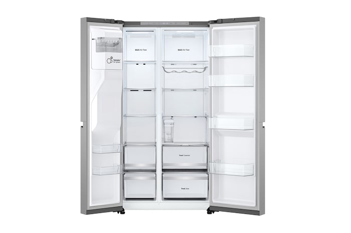 LG 628L Amerikaanse koelkast Zilver | ThinQ™ | Uvnano™ | FRESH Converter™, GSLE81PYBC