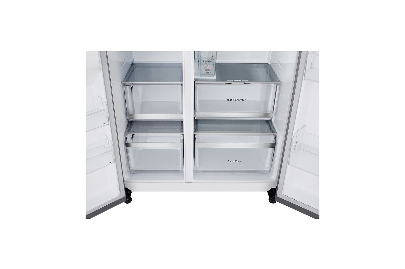LG 628L Amerikaanse koelkast Zilver | ThinQ™ | Uvnano™ | FRESH Converter™, GSLE81PYBC