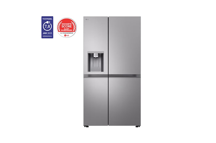 Voorkant van 628L Amerikaanse koelkast Zilver | ThinQ™ | Uvnano™ | FRESH Converter - GSLE81PYBD