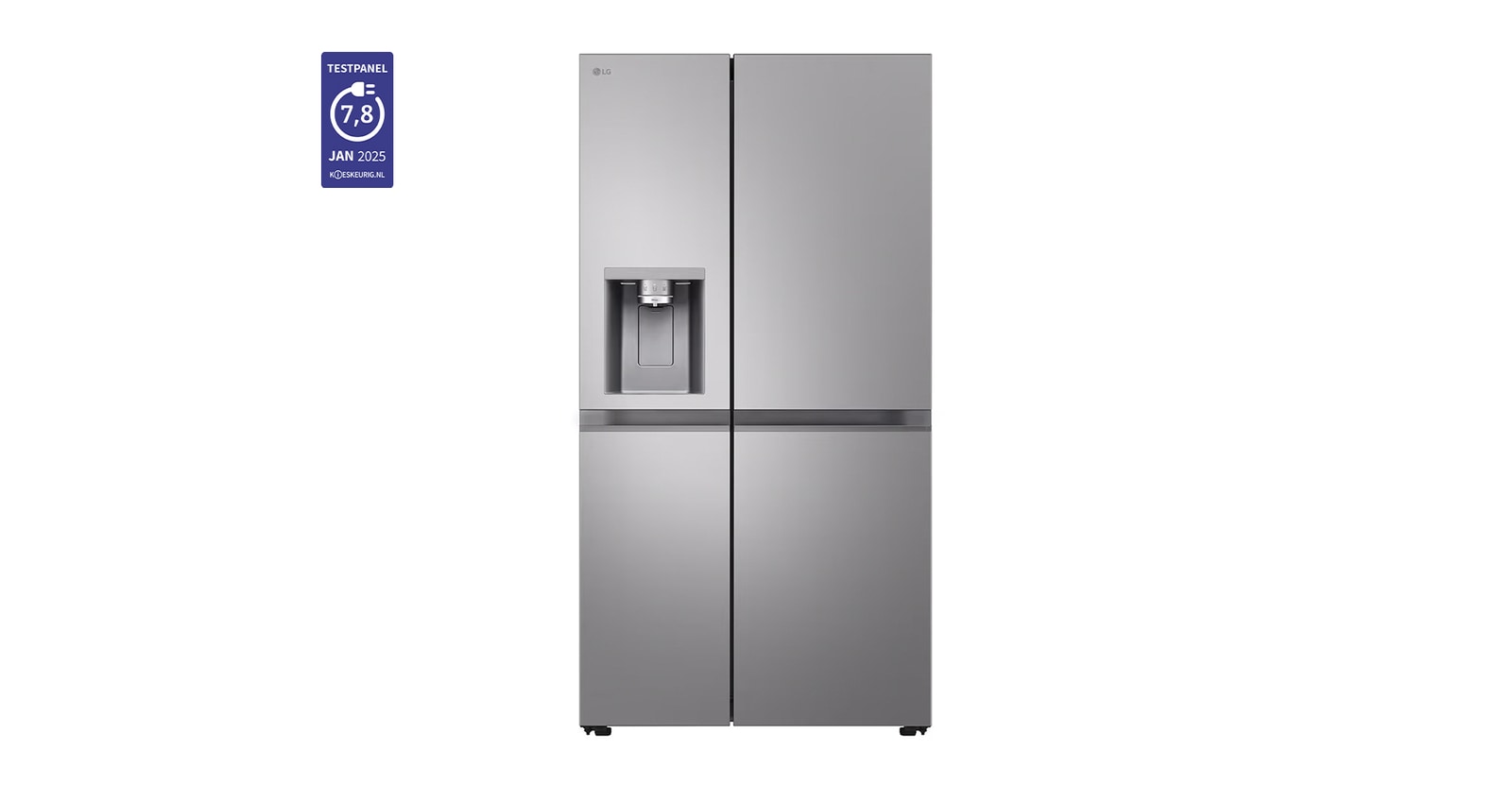 Voorkant van 628L Amerikaanse koelkast Zilver | ThinQ™ | Uvnano™ | FRESH Converter - GSLE81PYBD