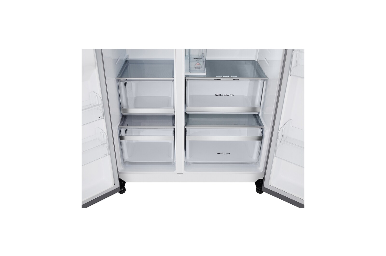 LG 628L Amerikaanse koelkast Zilver | ThinQ™ | Uvnano™ | FRESH Converter™, GSLE81PYBD
