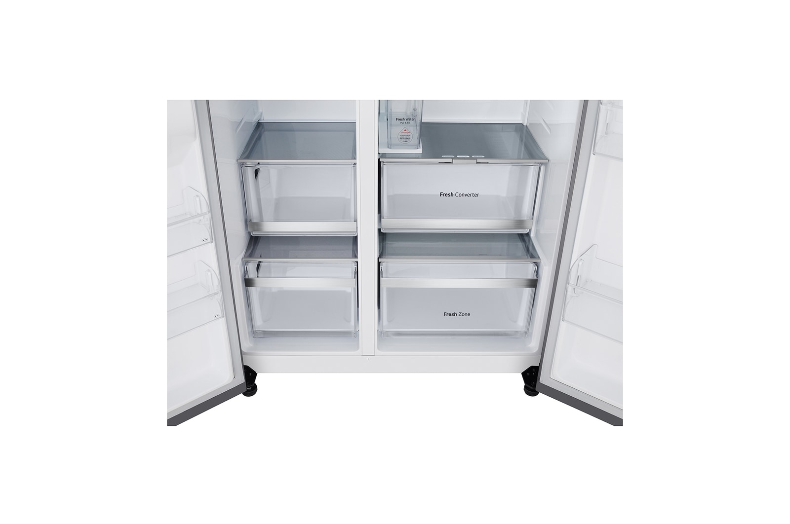LG 628L Amerikaanse koelkast Zilver | ThinQ™ | Uvnano™ | FRESH Converter™, GSLE81PYBD