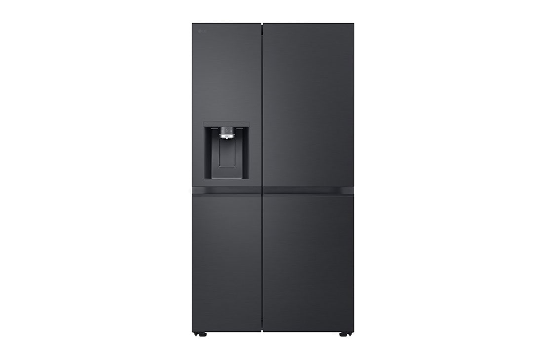 Voorkant van 628L Amerikaanse koelkast Zwart | ThinQ™ | Uvnano™ | FRESH Converter™ - GSLE91EVAC