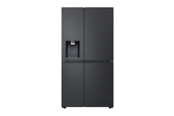 Voorkant van 628L Amerikaanse koelkast Zwart | ThinQ™ | Uvnano™ | FRESH Converter™ - GSLE91EVAC