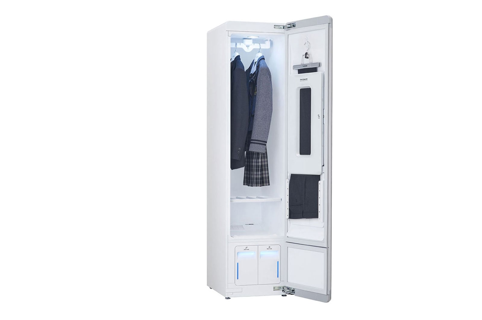 LG Eenvoudig kleding opfrissen en ontkreuken met stoom | 99,9% minder bacteriën en allergenen | Kleding drogen | Broekpers, S3BF