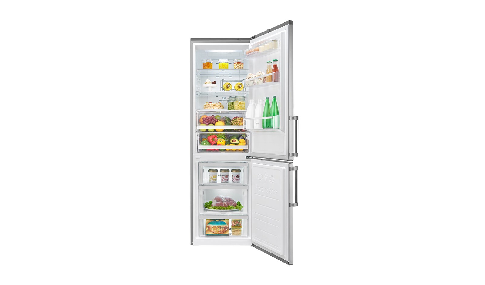 LG Altijd zuinig | Inverter Linear Compressor | Multi-Air Flow | Total no Frost | FRESH Balancer | FRESH converter | Groter vriesvak, GBB59PZFFB