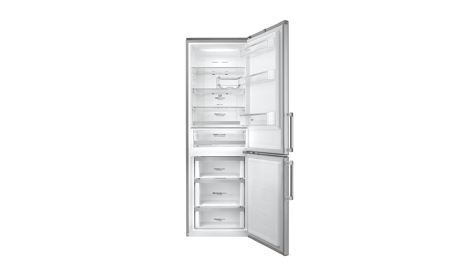 LG Altijd zuinig | Multi-Air Flow | Total no frost | Inverter Linear Compressor | Moist Balance Crisper | FRESH Converter | FRESH Balancer | Groter vriesvak, GBB59PZFZB