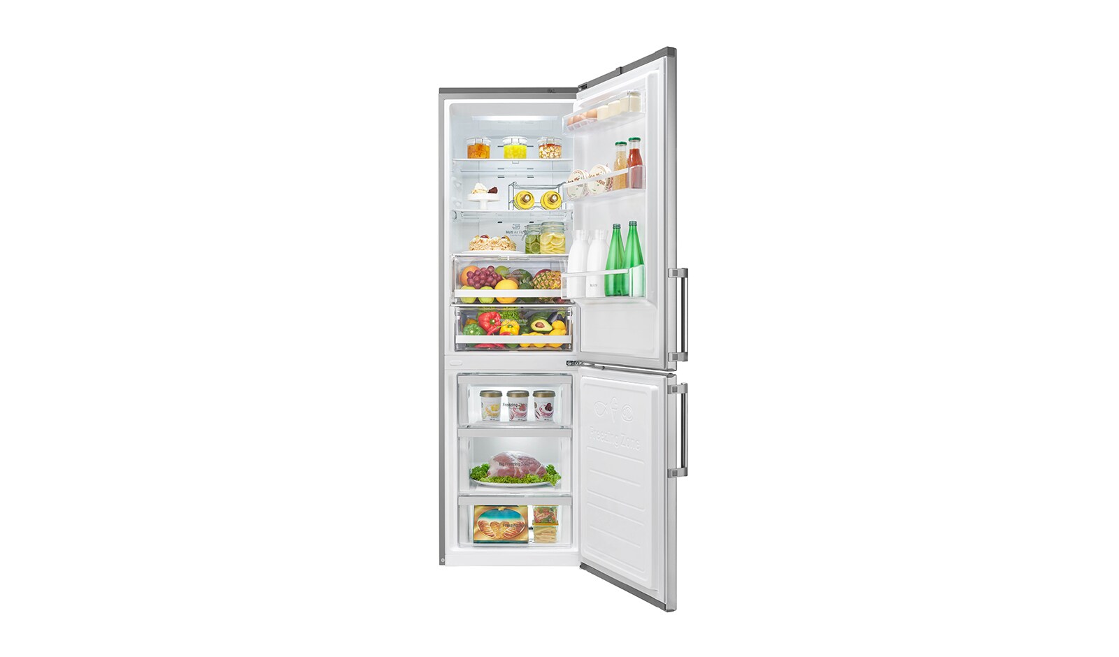 LG Altijd zuinig | Multi-Air Flow | Total no frost | Inverter Linear Compressor | Moist Balance Crisper | FRESH Converter | FRESH Balancer | Groter vriesvak, GBB59PZFZB