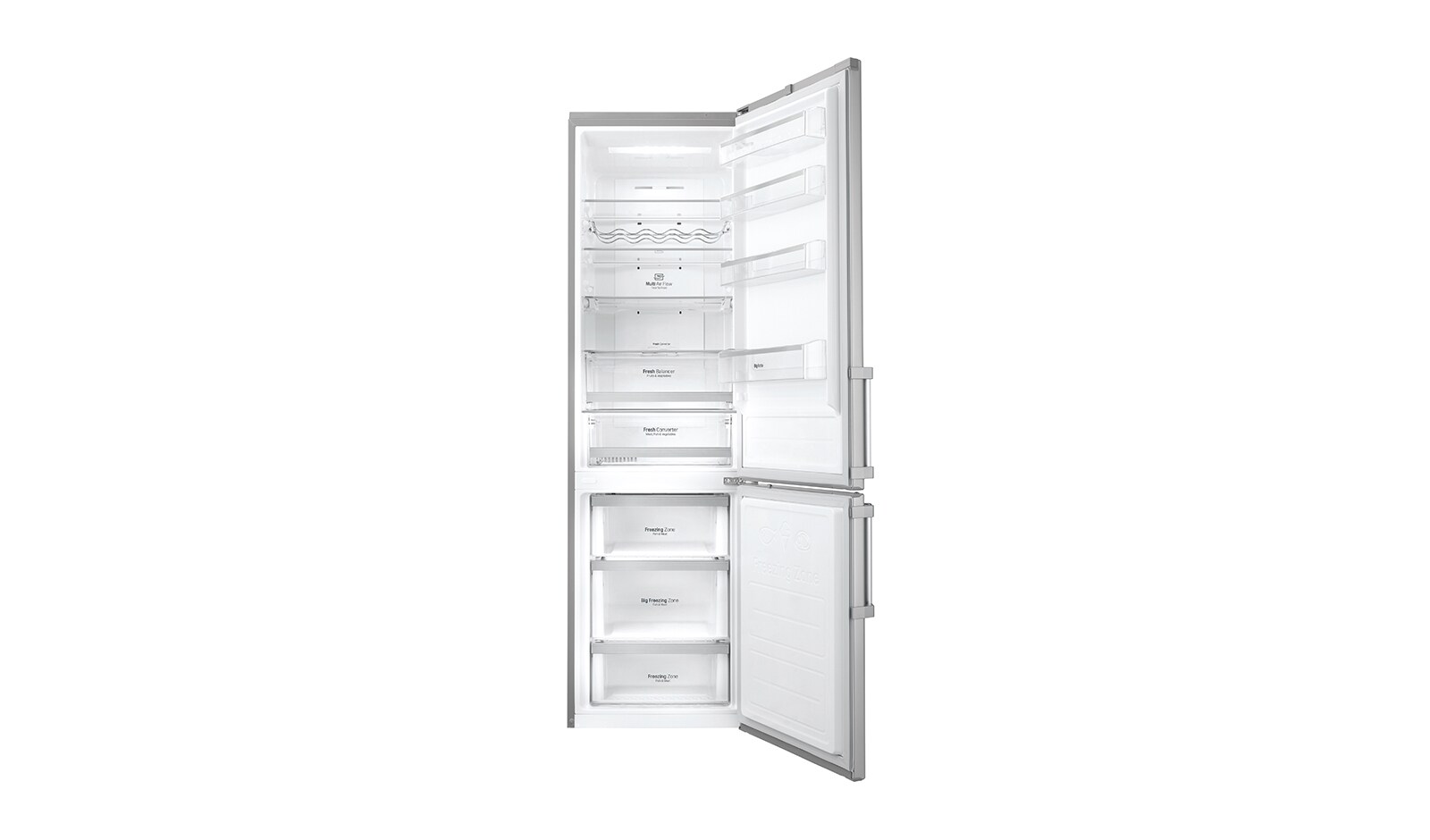 LG Altijd zuinig | Inverter Linear Compressor | Multi-Air Flow | Total no Frost | Moist Balance Crisper | FRESH Balancer | FRESH Converter | Bioshield | Groter vriesvak, GBB60NSYFE