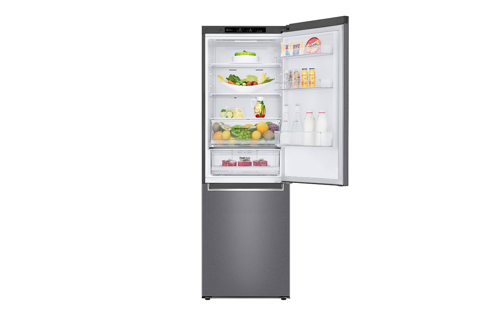 LG Altijd zuinig | E | Door Cooling+ | Total no frost | Linear Compressor | Groter koel & vriesvak | 36dB – Stilste koelkast, GBB61DSJZN