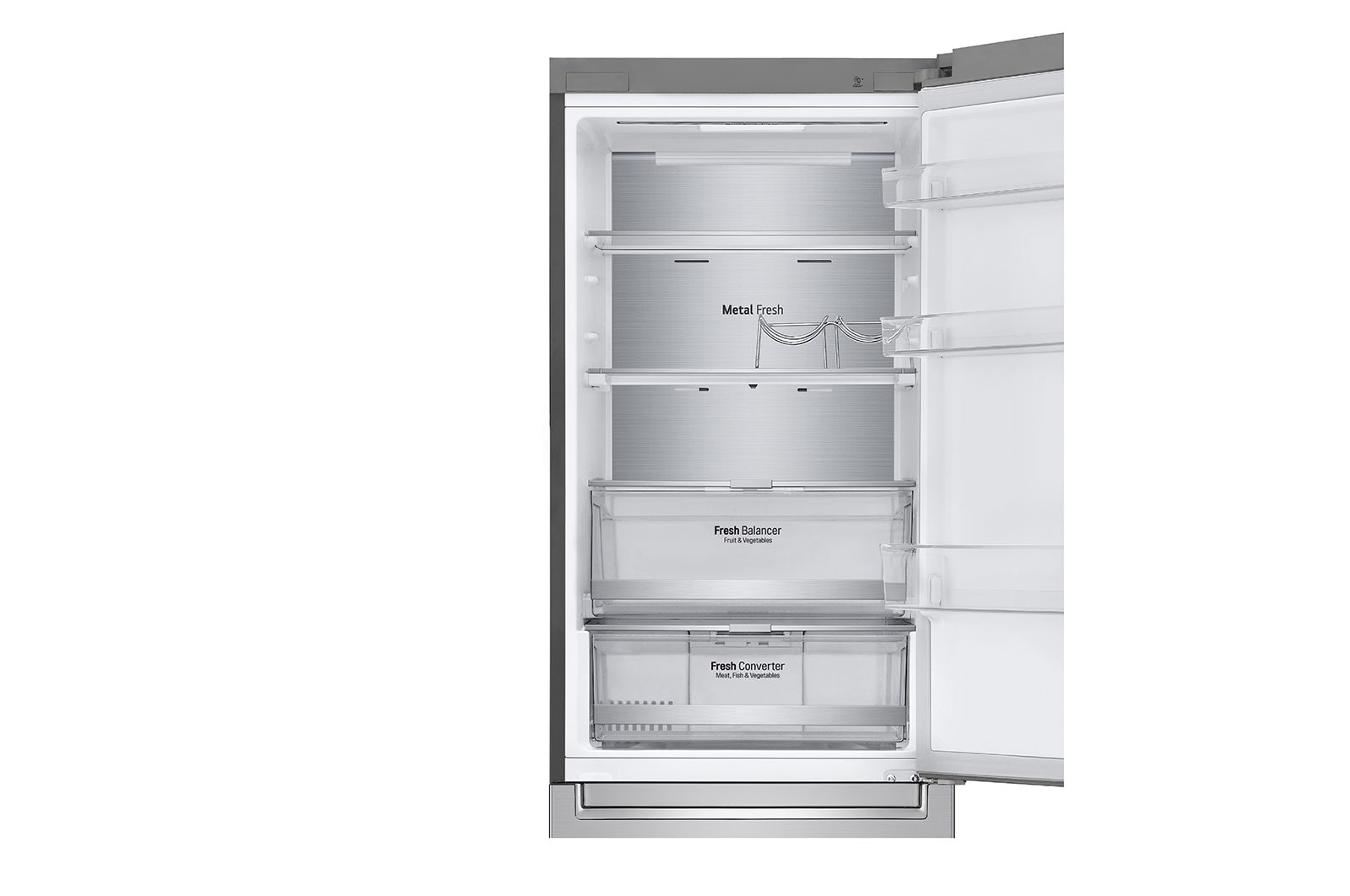 LG Door Cooling+ - Door en door koel | 341L inhoud | Smart Inverter Compressor, GBB71NSUGN