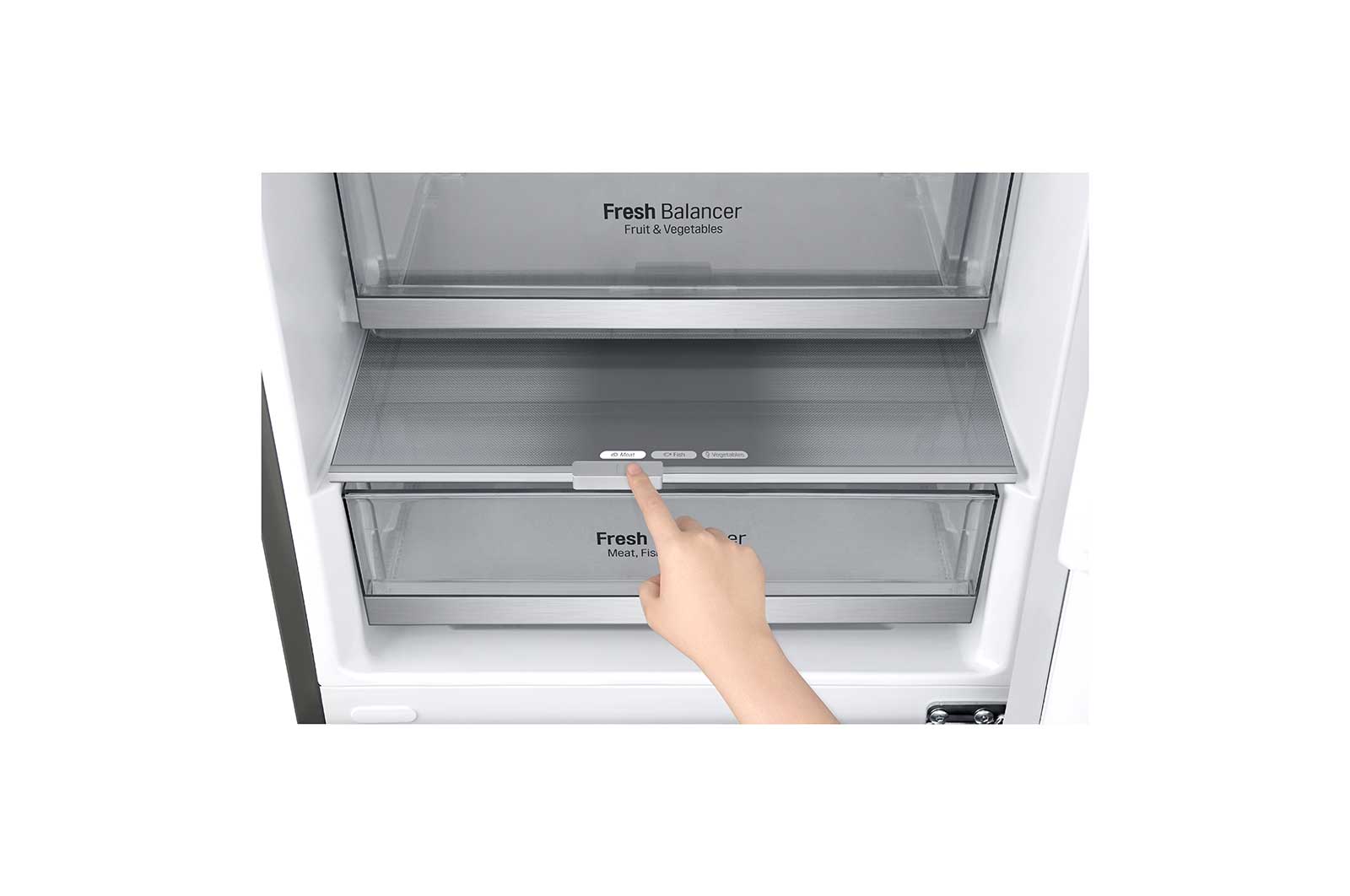 LG Altijd zuinig | D | Door Cooling+ | 341L inhoud | Total no frost | Inverter Linear Compressor | Groter koel & vriesvak | 36dB – Stilste koelkast, GBB71PZEFN